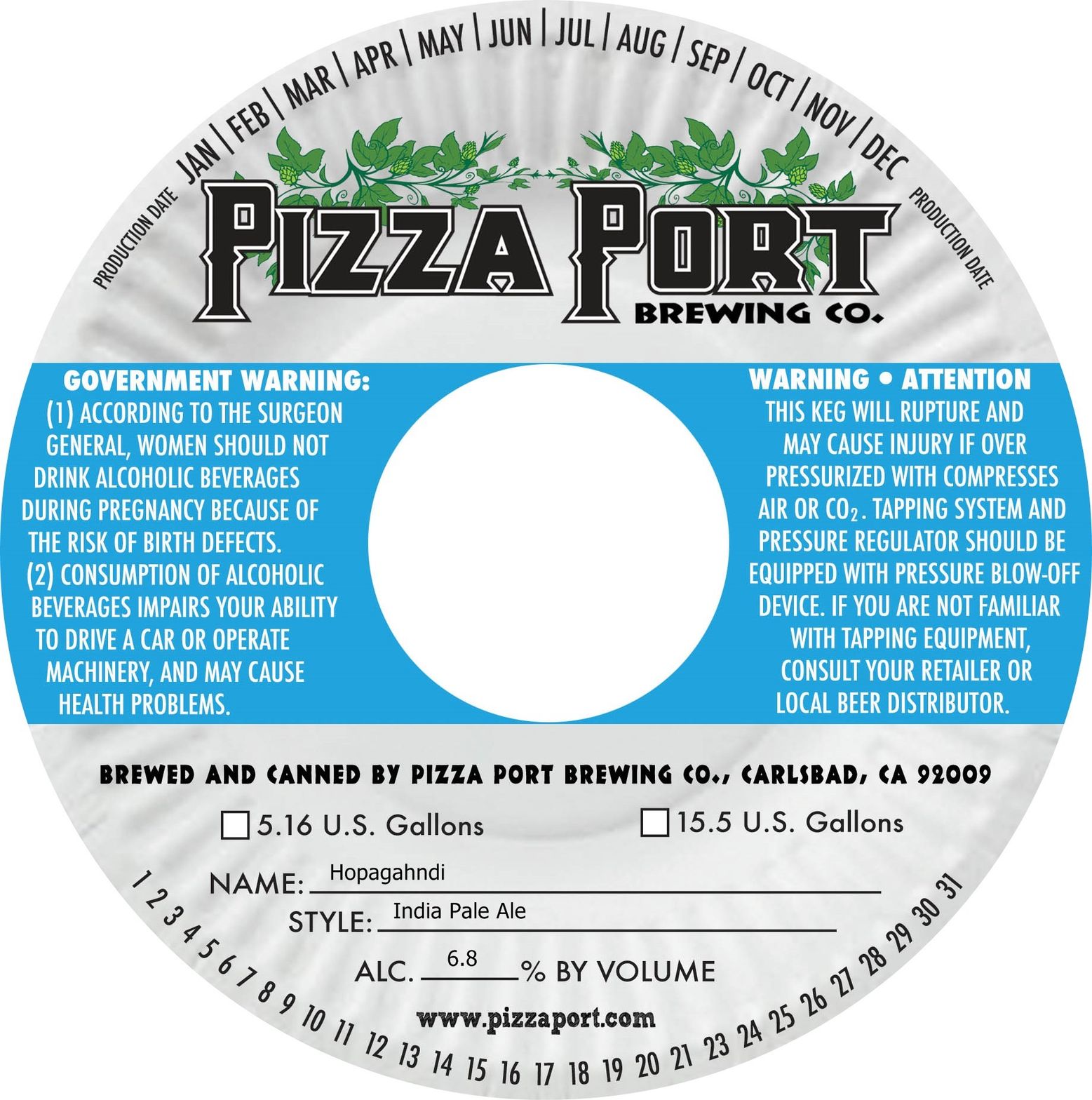 Hopagahndi — full label as filed with TTB