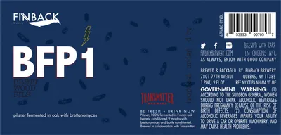 BFP1 Brett Wood Pils label
