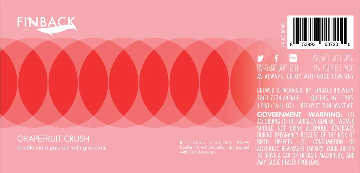 Grapefruit Crush label art — GRAPEFRUIT CRUSH