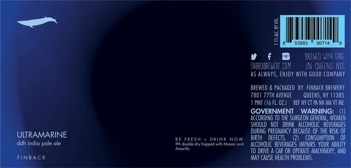 Ultramarine label art — ULTRAMARINE
