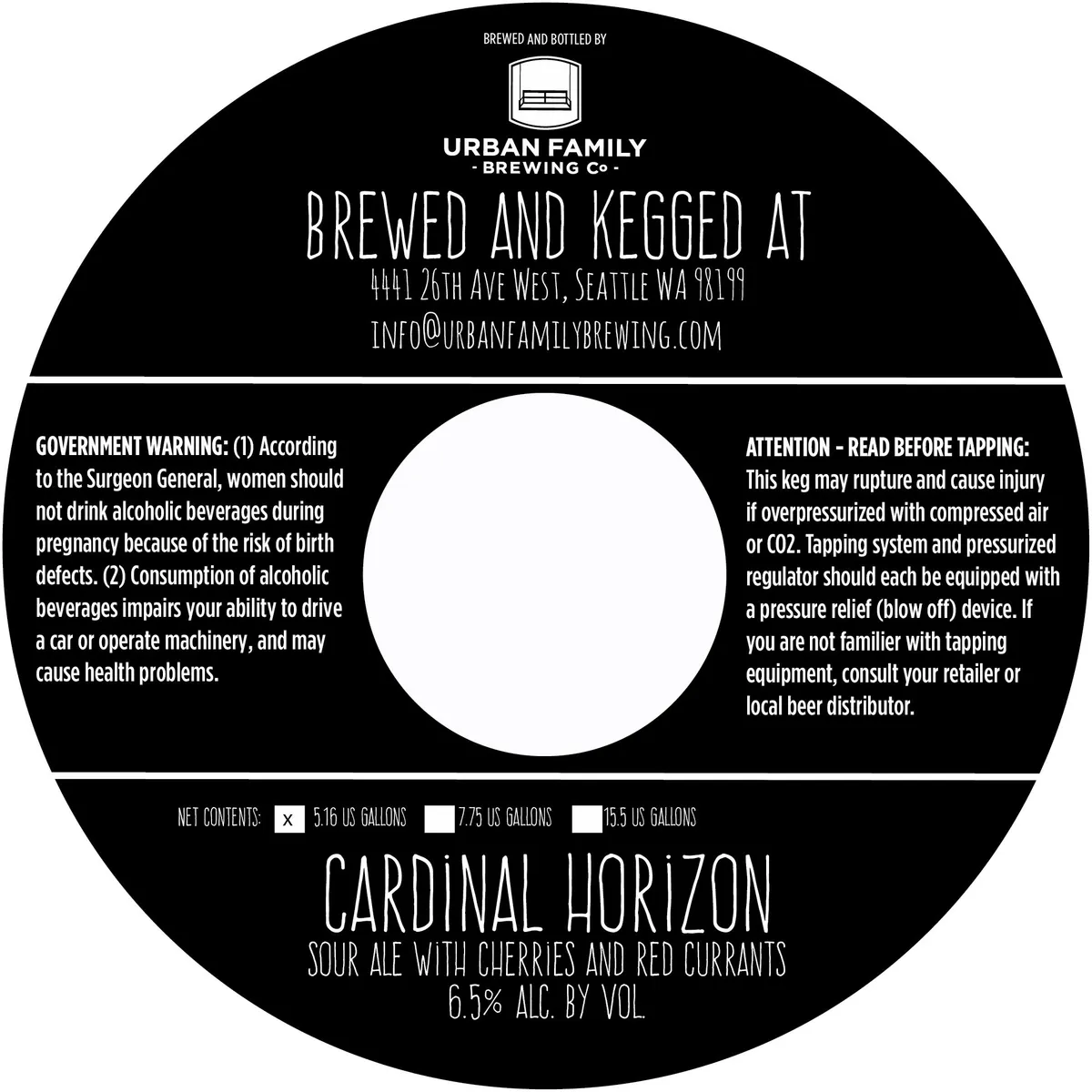 Cardinal Horizon label art — URBAN FAMILY BREWING CO.