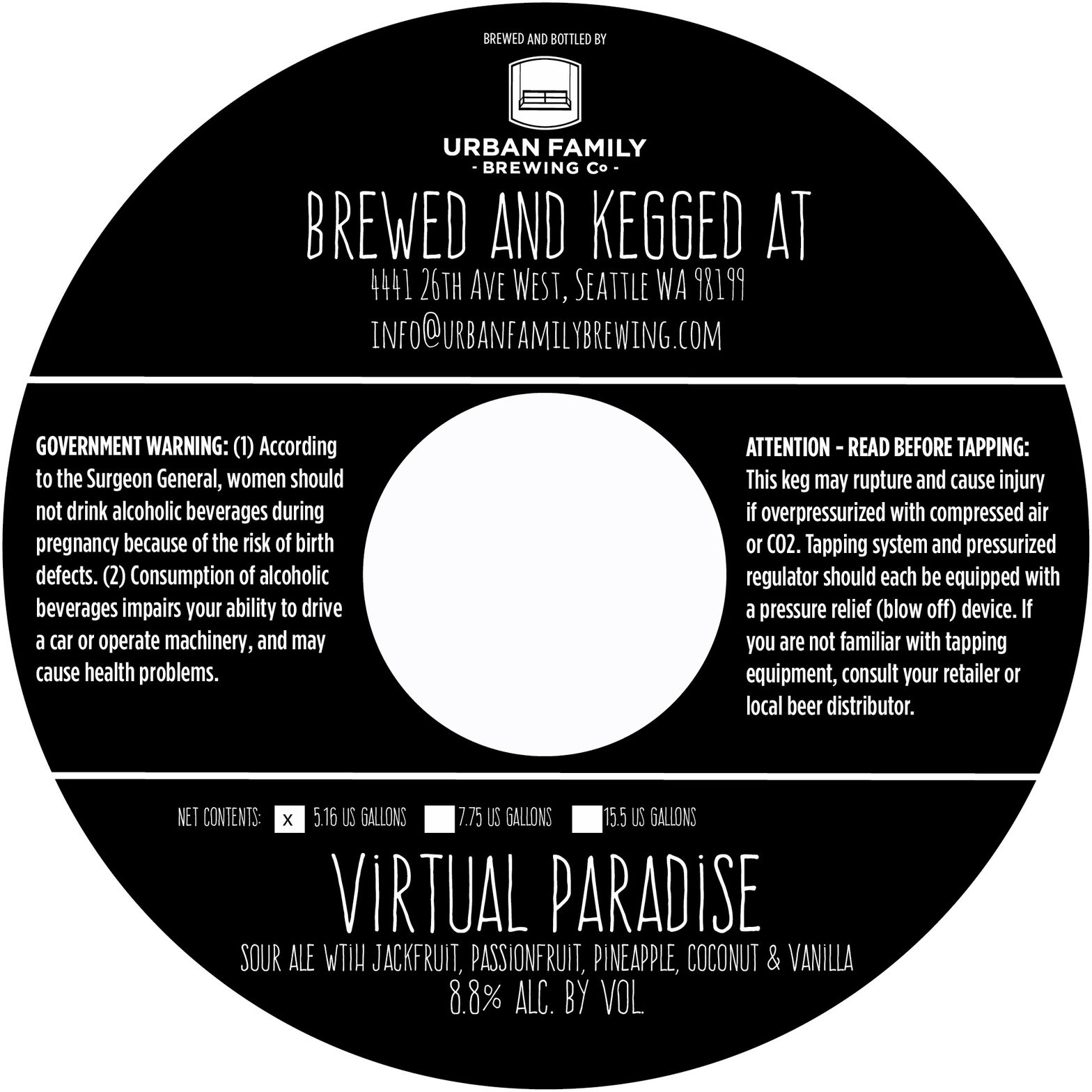 Virtual Paradise — full label as filed with TTB