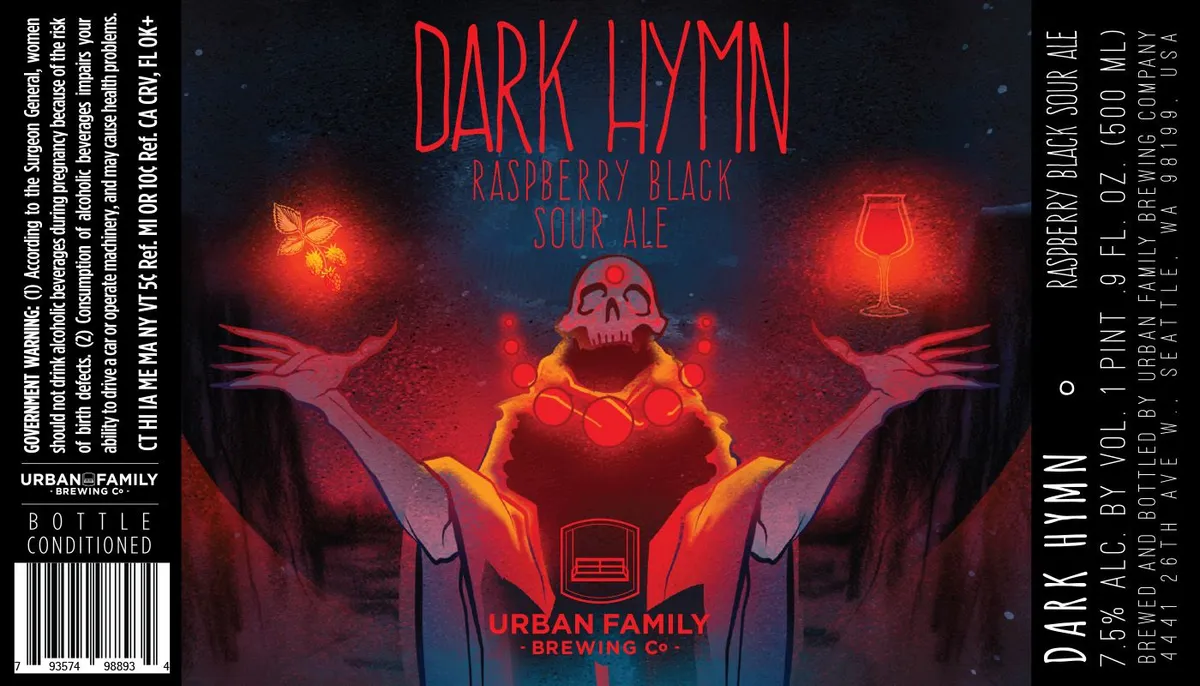 Dark Hymn label art — URBAN FAMILY BREWING CO.