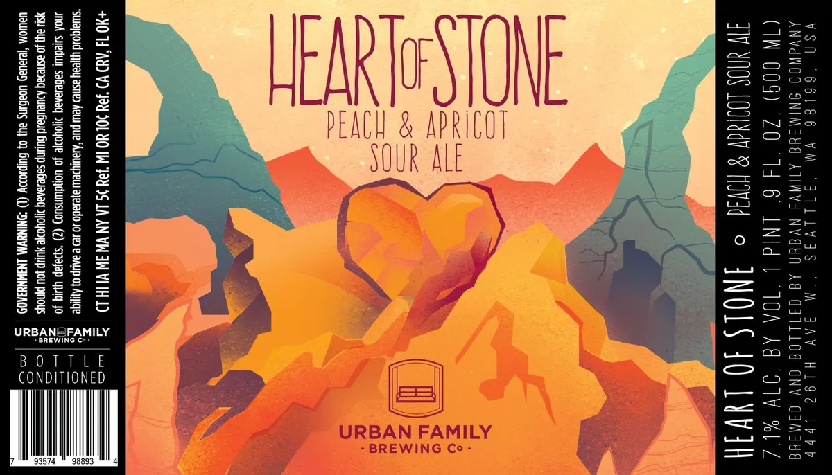 Heart of Stone label art — URBAN FAMILY BREWING CO.