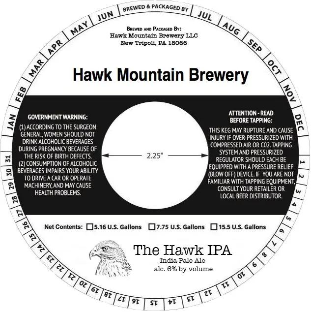 The Hawk IPA label