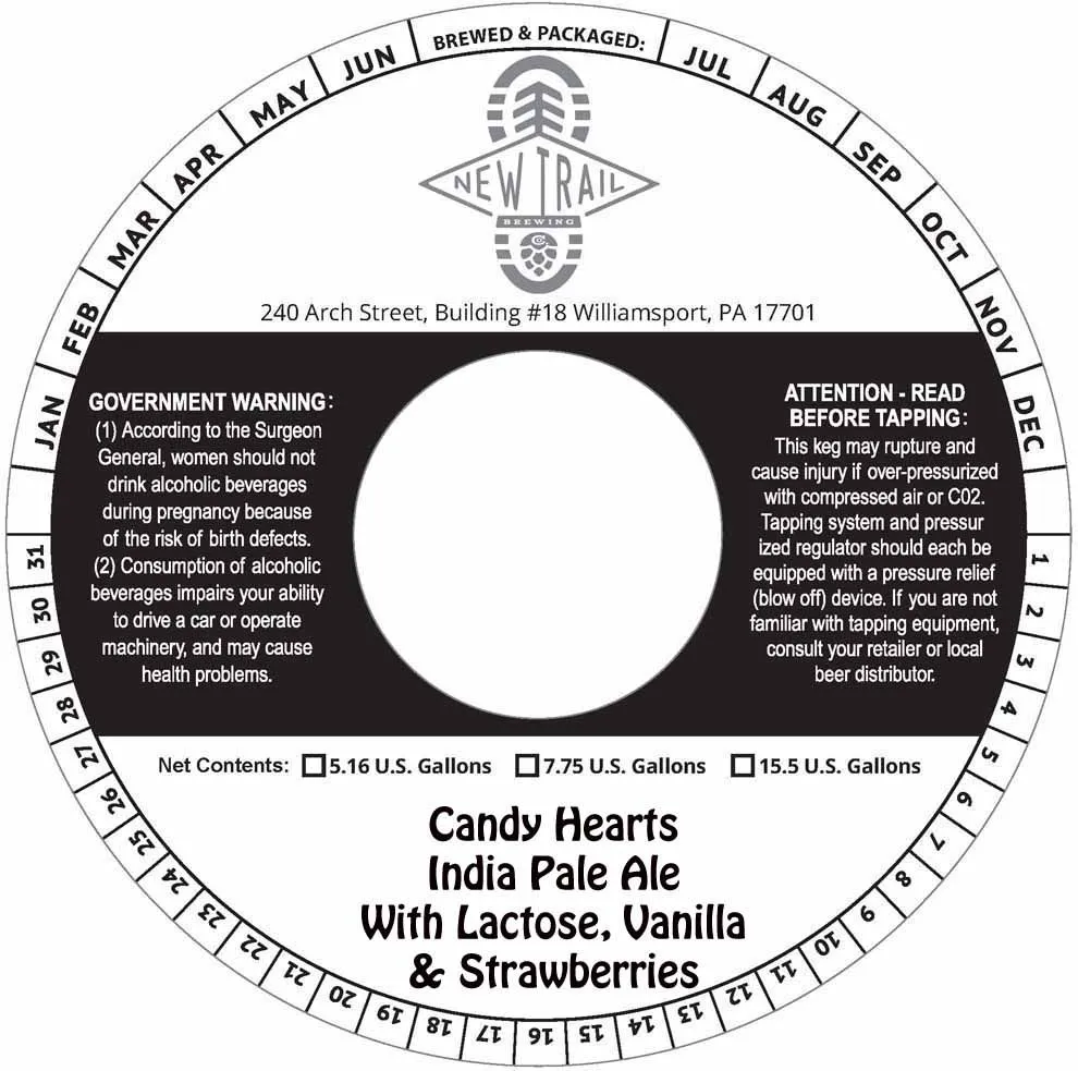 Candy Hearts India Pale Ale With Lactose, Vanilla & Strawberries label