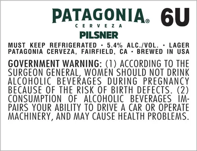 Patagonia Cerveza Pilsner label