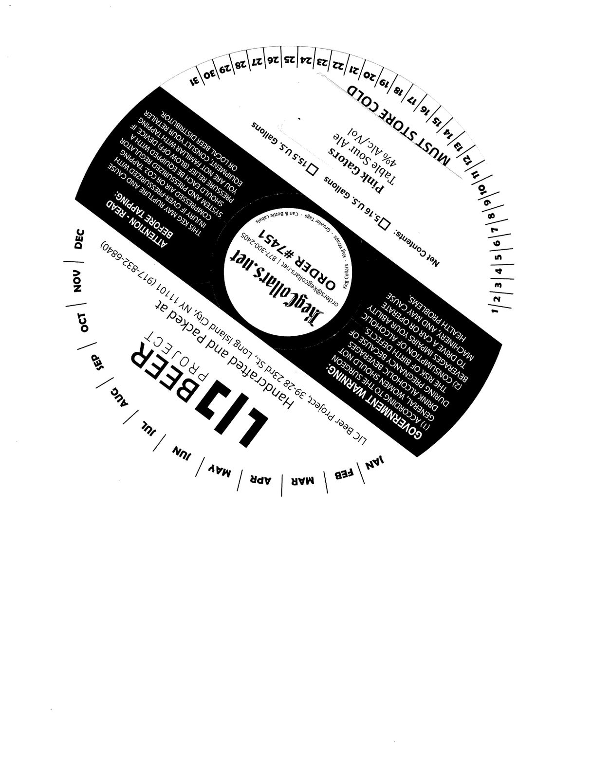 Pink Gators — full label as filed with TTB