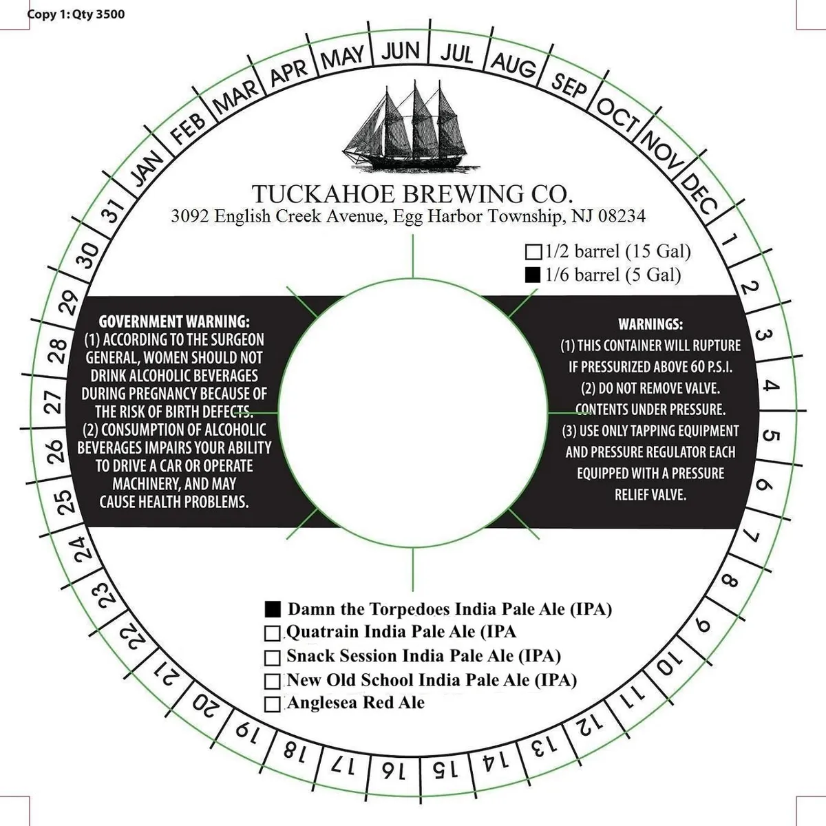 Damn the Torpedoes India Pale Ale (Ipa) label