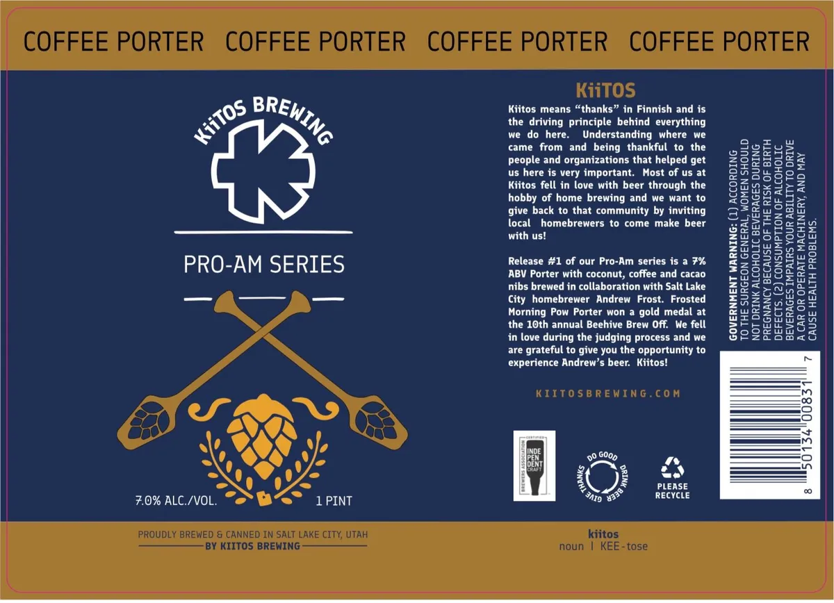 Coffee Porter label