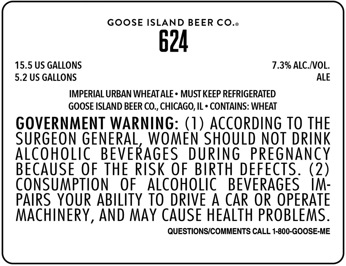 624 label art — GOOSE ISLAND BEER CO.