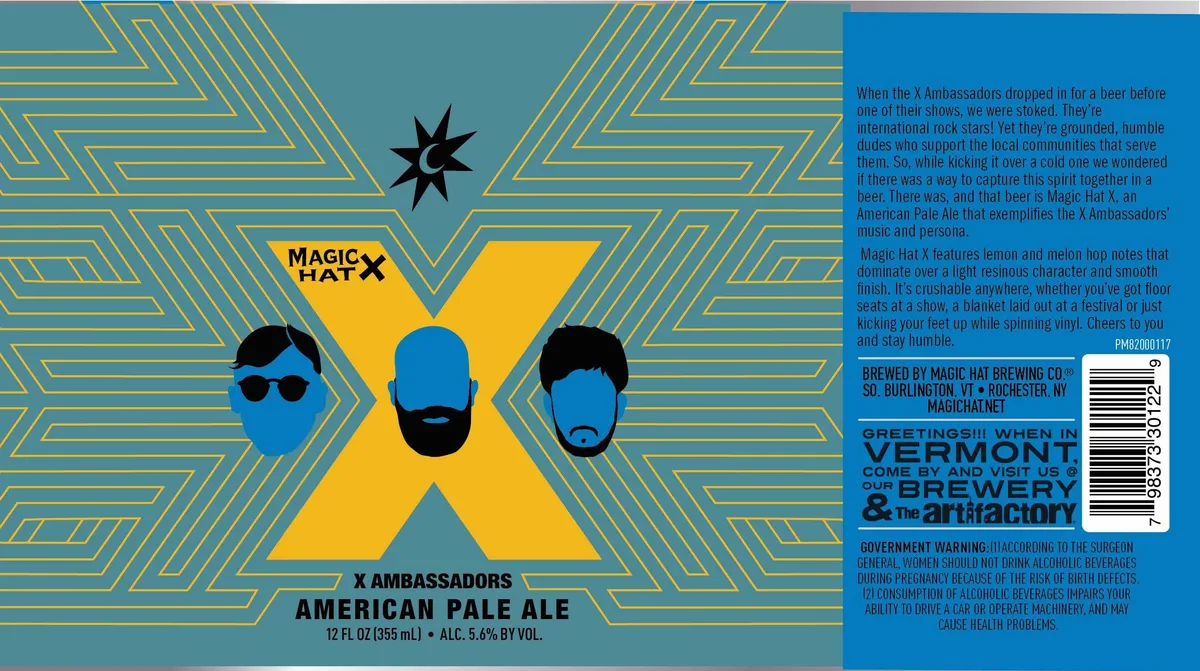 Magic Hat X label art — MAGIC HAT