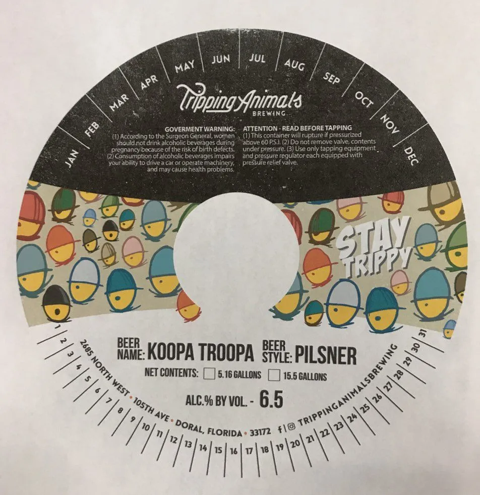 Koopa Troopa. Pilsner label