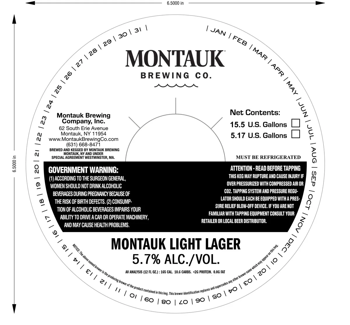 Montauk Light Lager label art — MONTAUK BREWING COMPANY