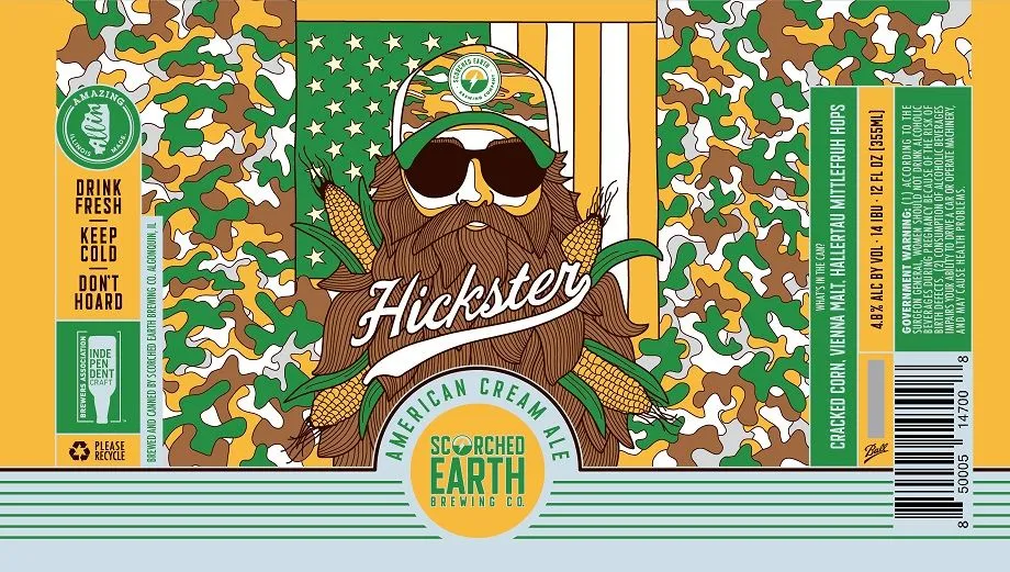 Hickster American Cream Ale label