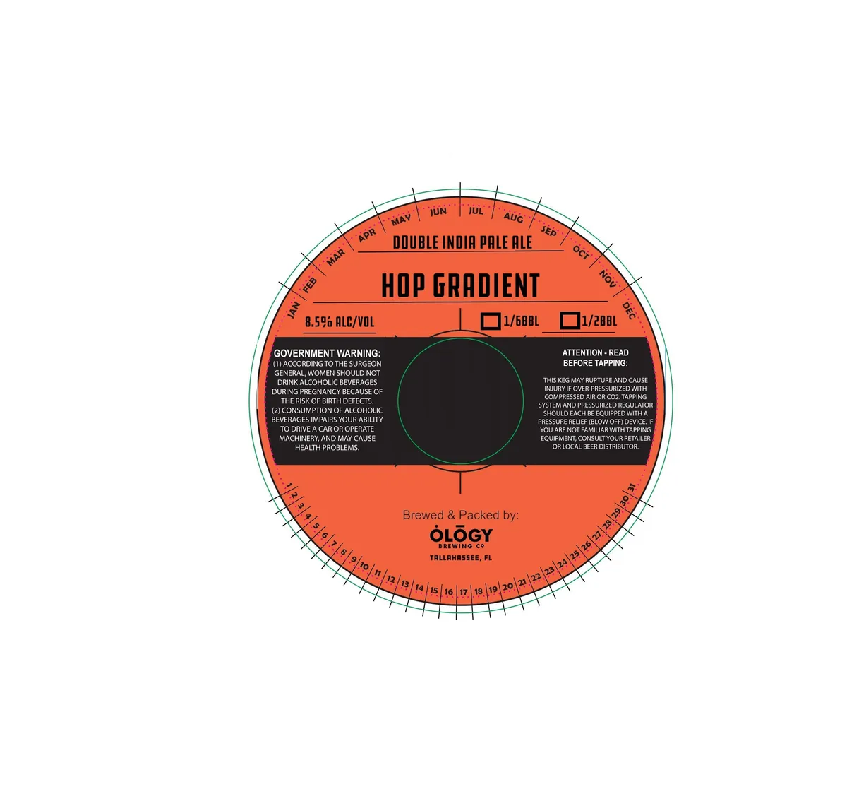 Hop Gradient label art — HOP GRADIENT