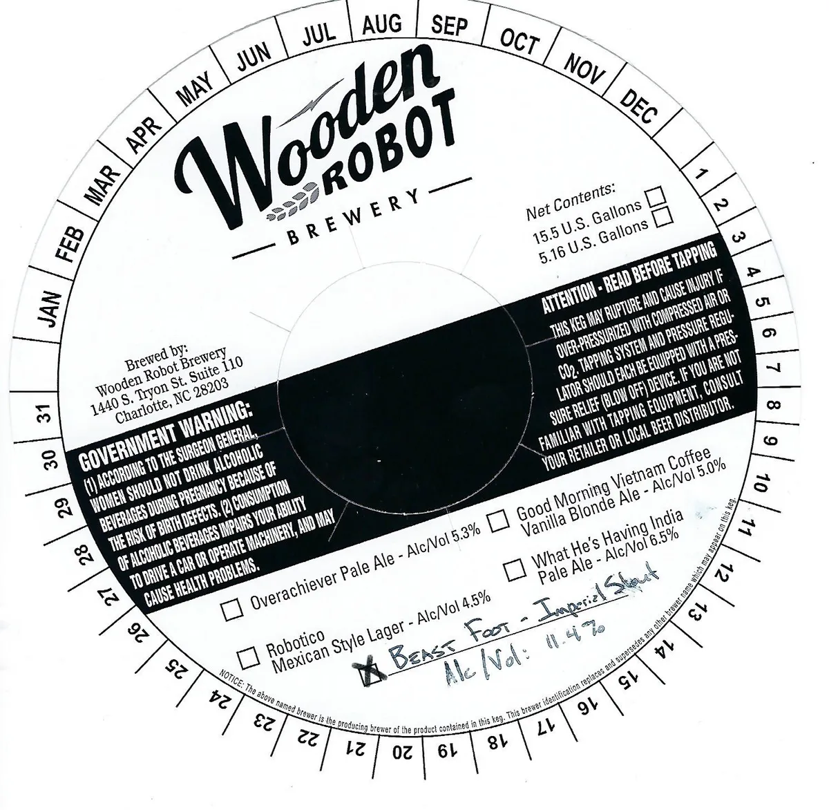 Beast Foot - Imperial Stout label art — WOODEN ROBOT BREWERY