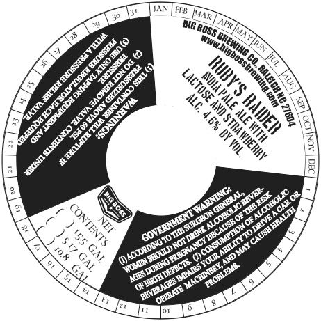 Ruby's Raider — full label as filed with TTB