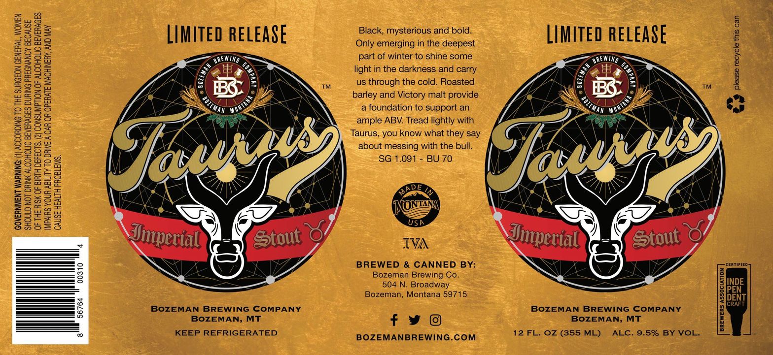 Taurus Imperial Stout — full label as filed with TTB