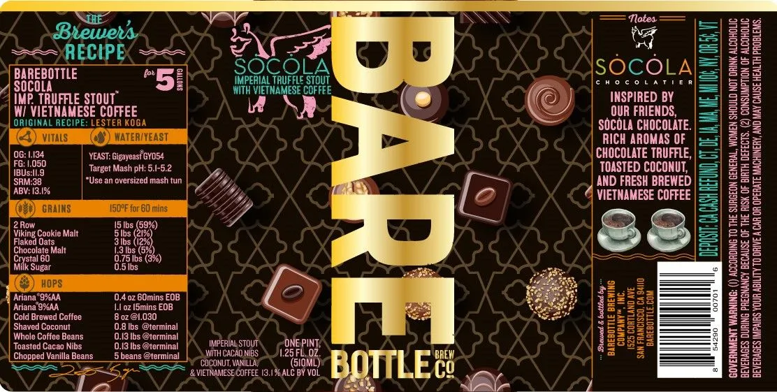 Socola Imperial Truffle Stout With Vietnamese Coffee label