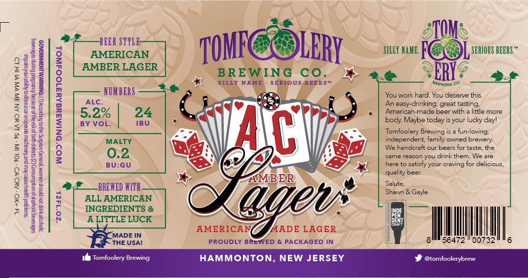 AC Amber Lager — full label as filed with TTB