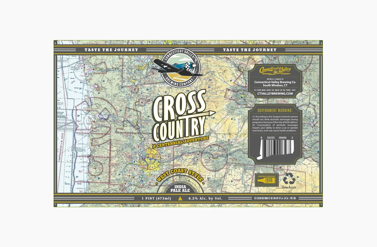 Cross Country label art — CONNECTICUT VALLEY BREWING