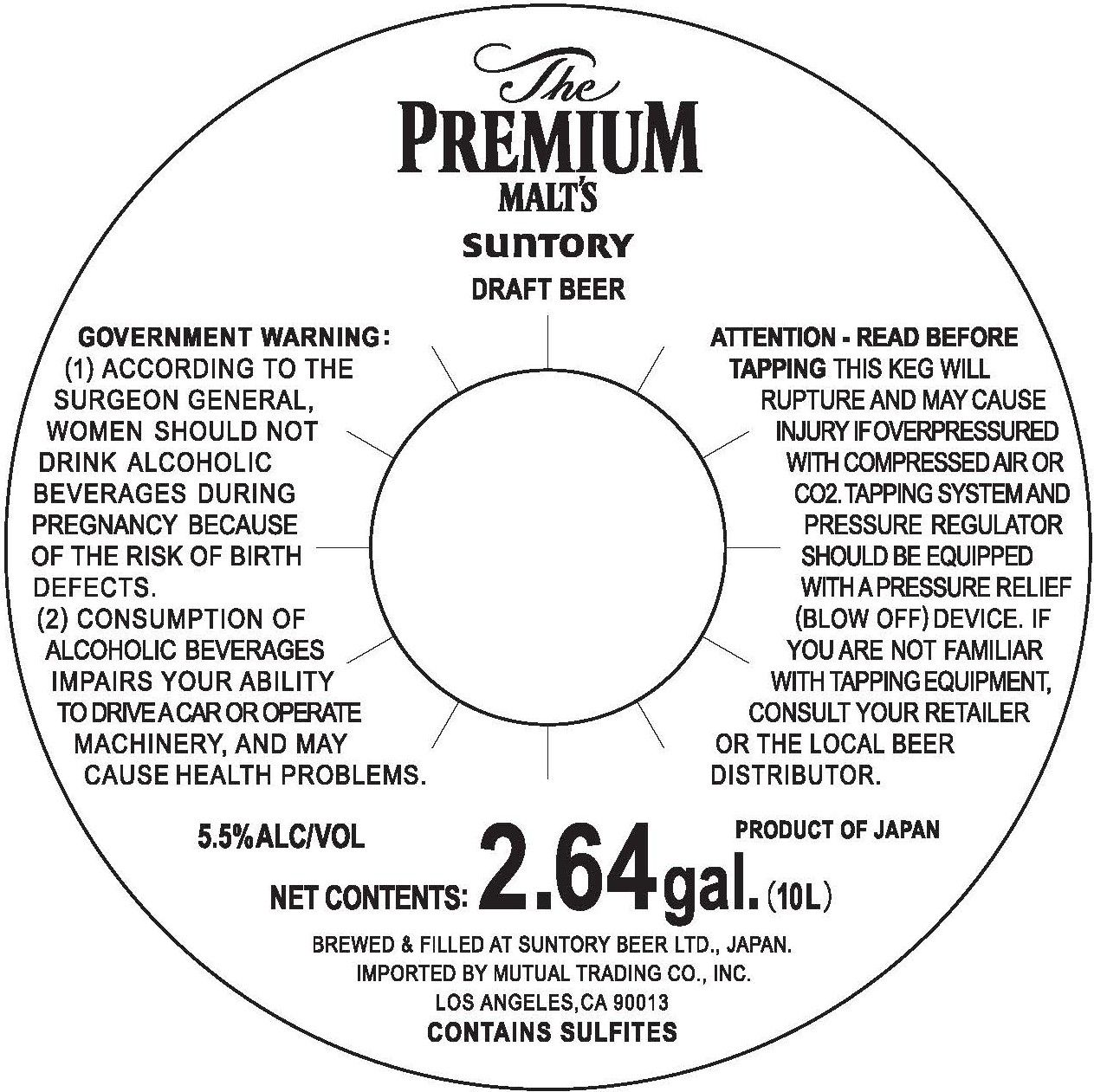 The Premium Malt's — full label as filed with TTB