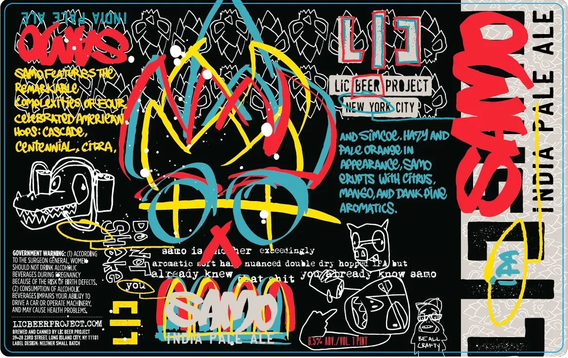 SAMO label art — LIC BEER PROJECT