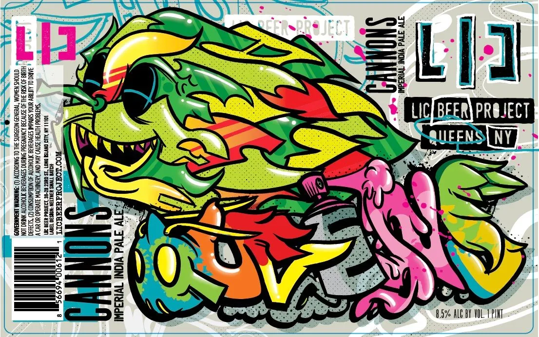 Cannons label art — LIC BEER PROJECT