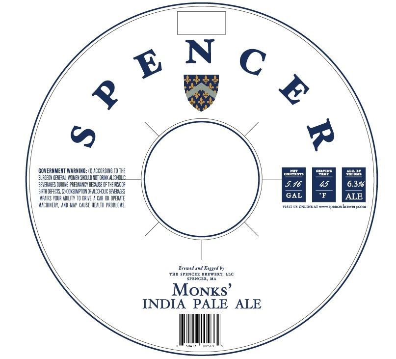 Monks' India Pale Ale — full label as filed with TTB