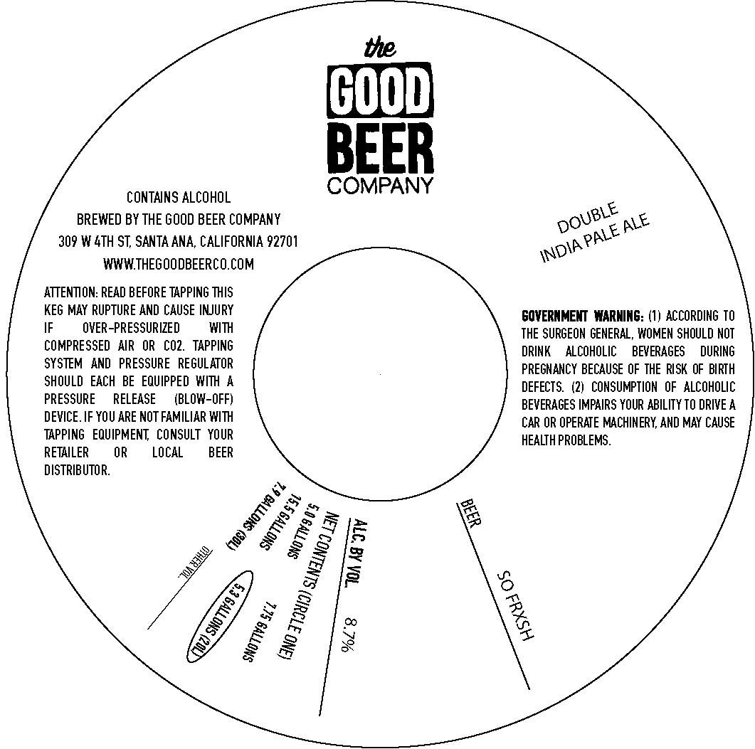 So Frxsh — full label as filed with TTB