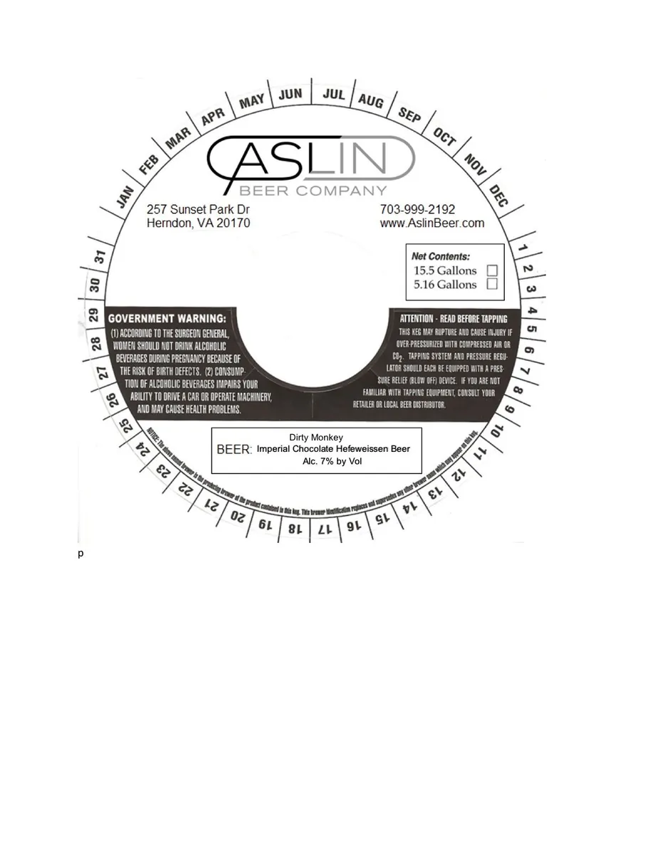 Dirty Monkey label