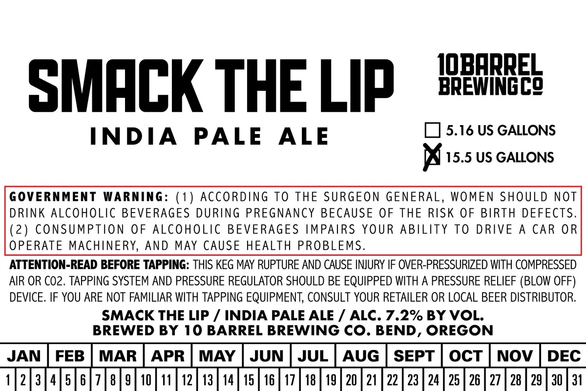 Smack The Lip label art — 10 BARREL BREWING CO.