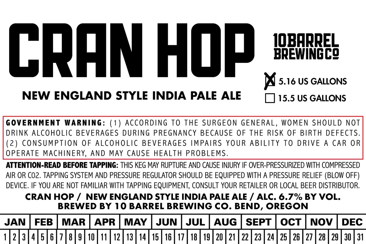 Cran Hop label art — 10 BARREL BREWING CO.