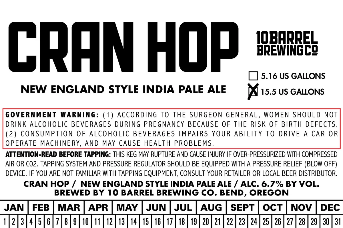 Cran Hop label art — 10 BARREL BREWING CO.