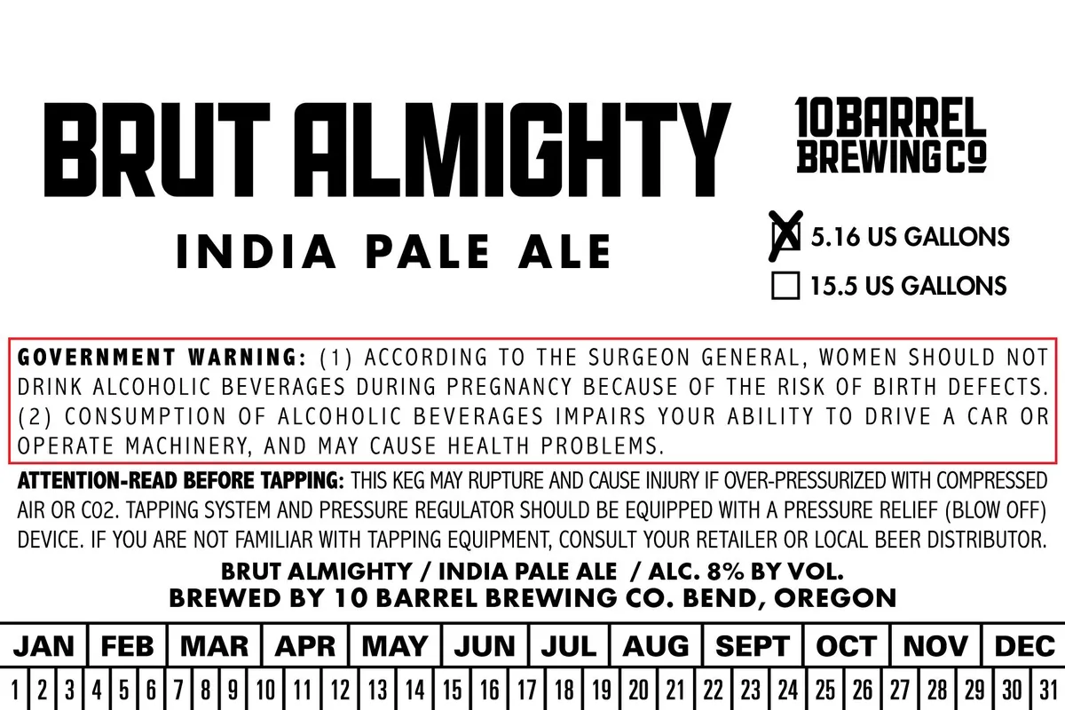 Brut Almighty label art — 10 BARREL BREWING CO.