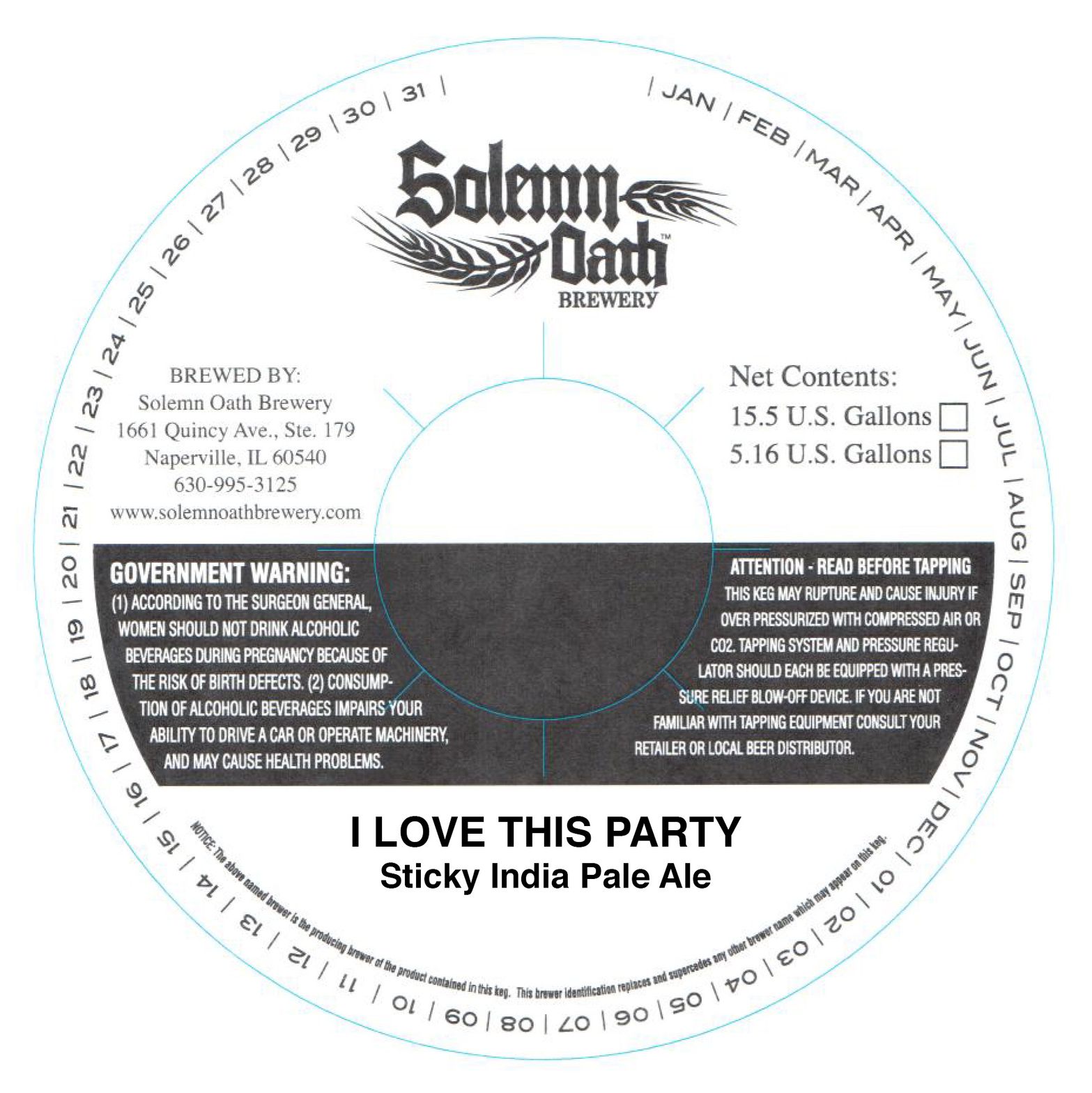 I Love This Party — full label as filed with TTB