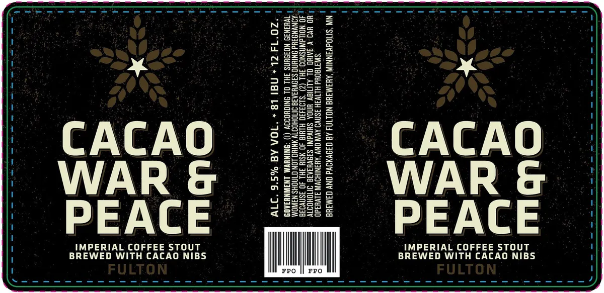Cacao War & Peace label art — FULTON