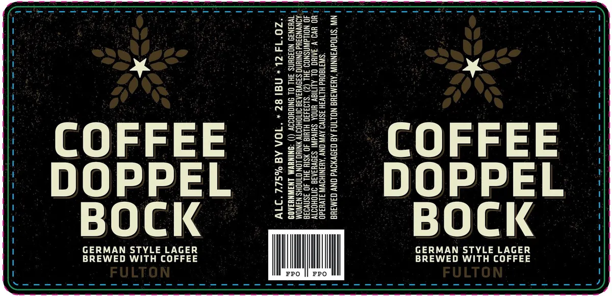 Coffee Doppelbock label art — FULTON