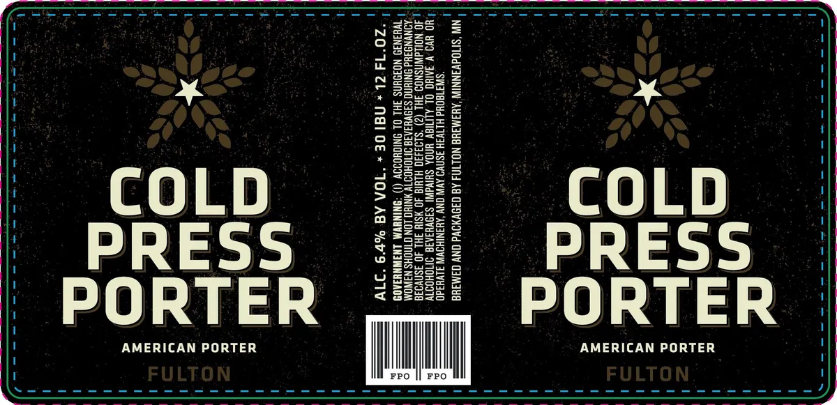 Cold Press Porter label art — FULTON