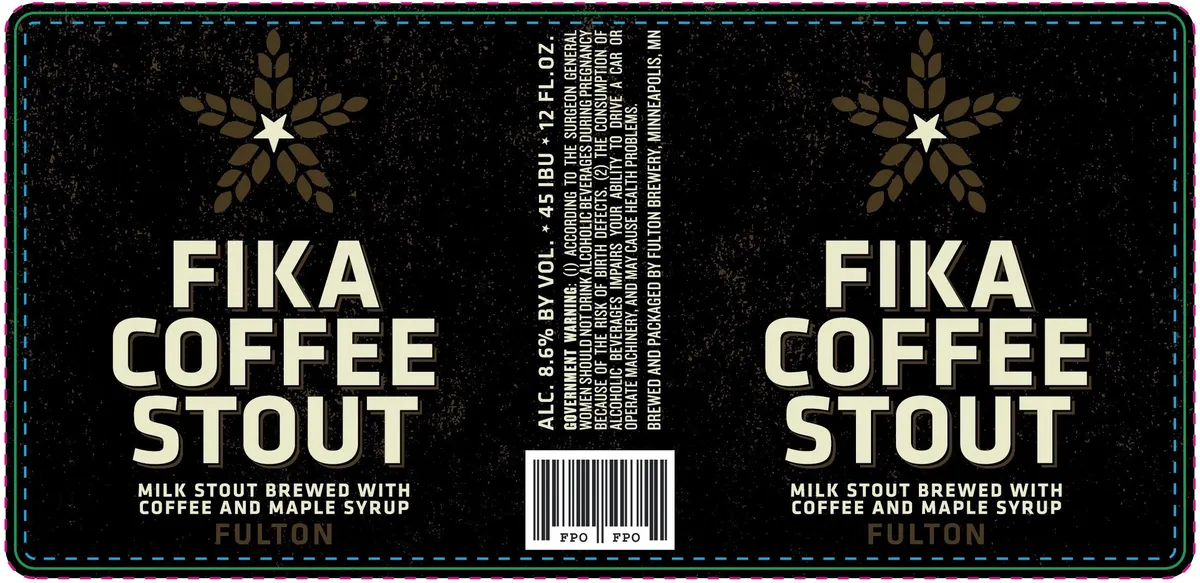 Fika Coffee Stout label art — FULTON