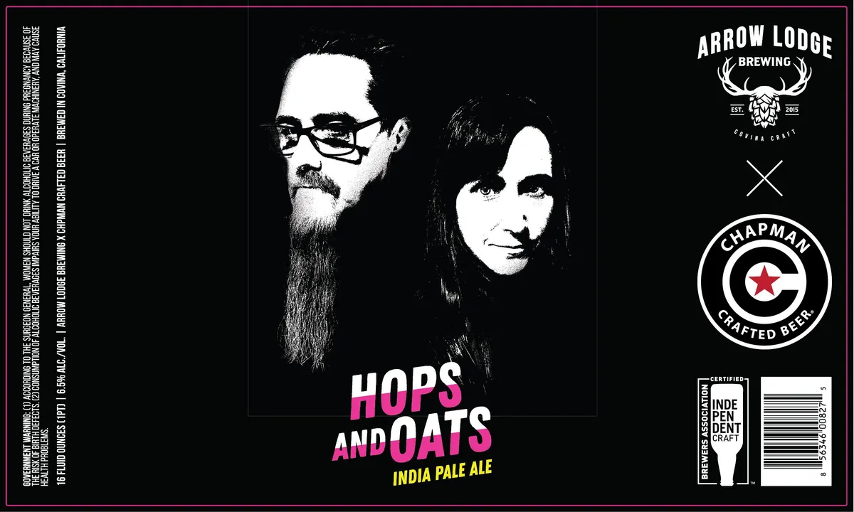 Hops and Oats label art — ARROW LODGE BREWING