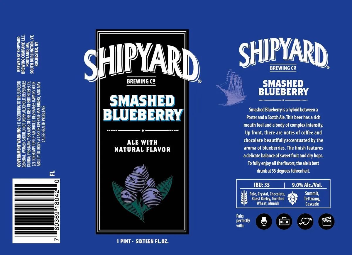 Smashed Blueberry label