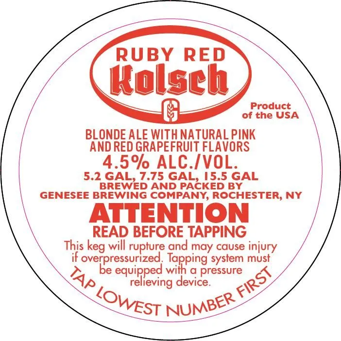 Ruby Red Kolsch label