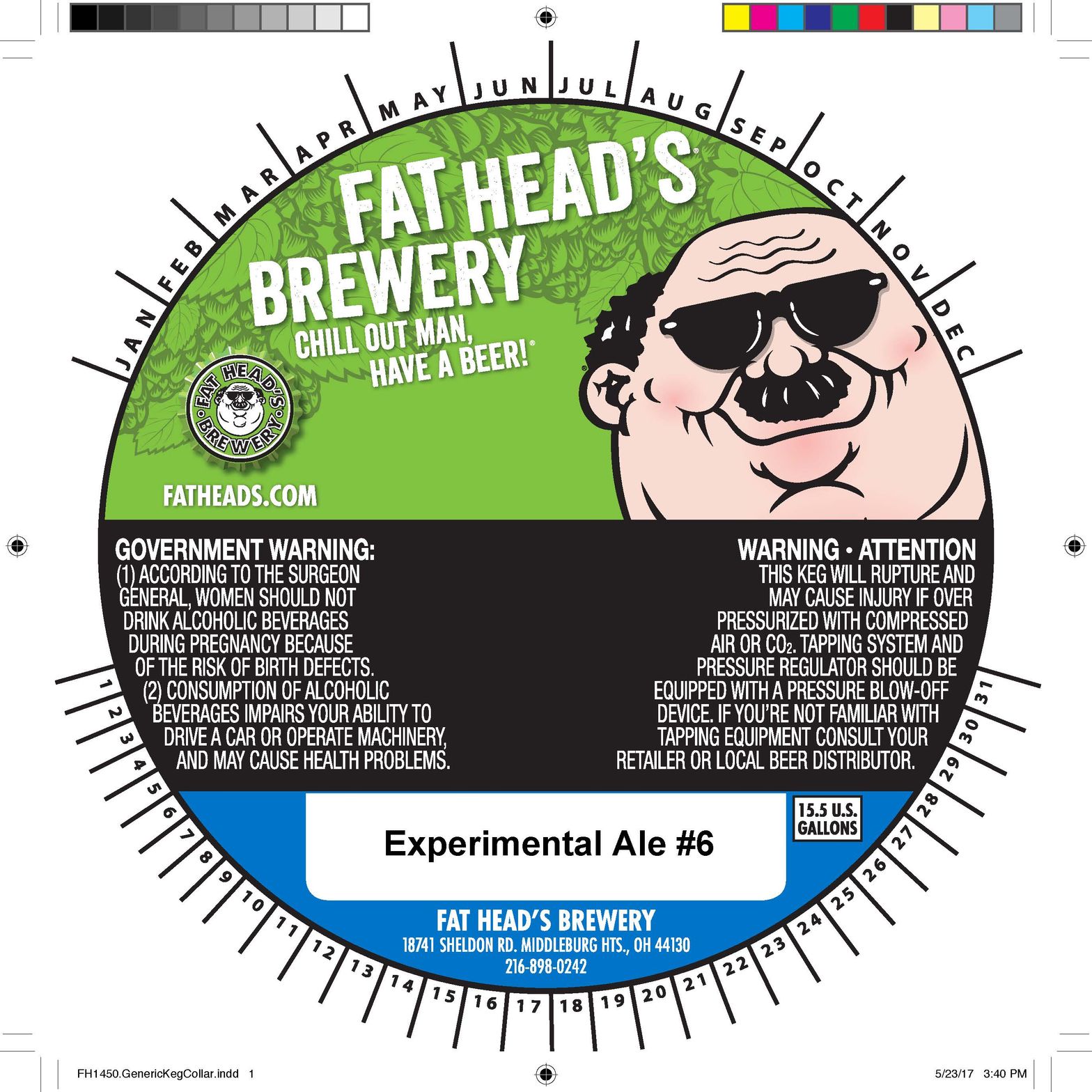 Experimental Ale #6 — full label as filed with TTB