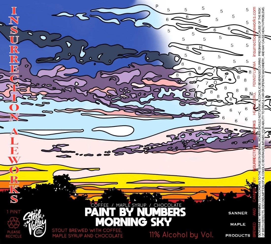 Paint By Numbers Morning Sky — full label as filed with TTB