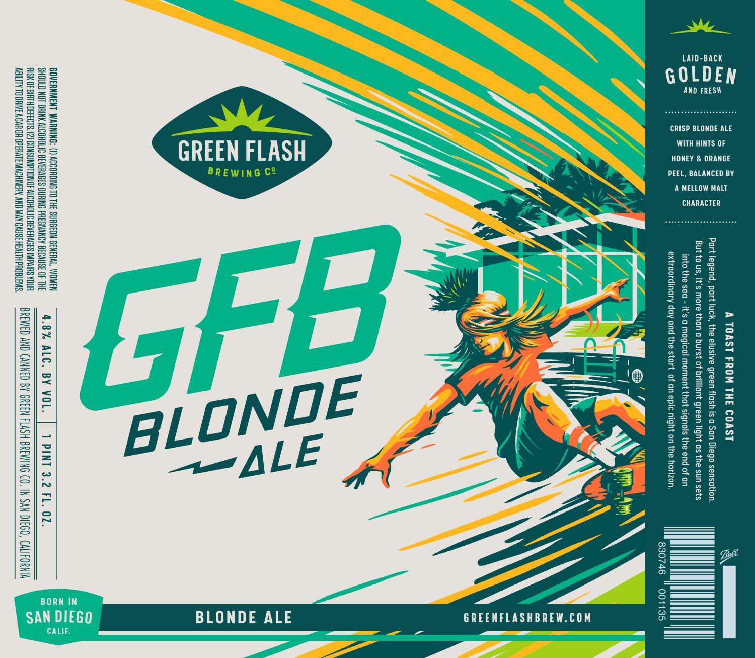 GFB Blonde Ale — full label as filed with TTB
