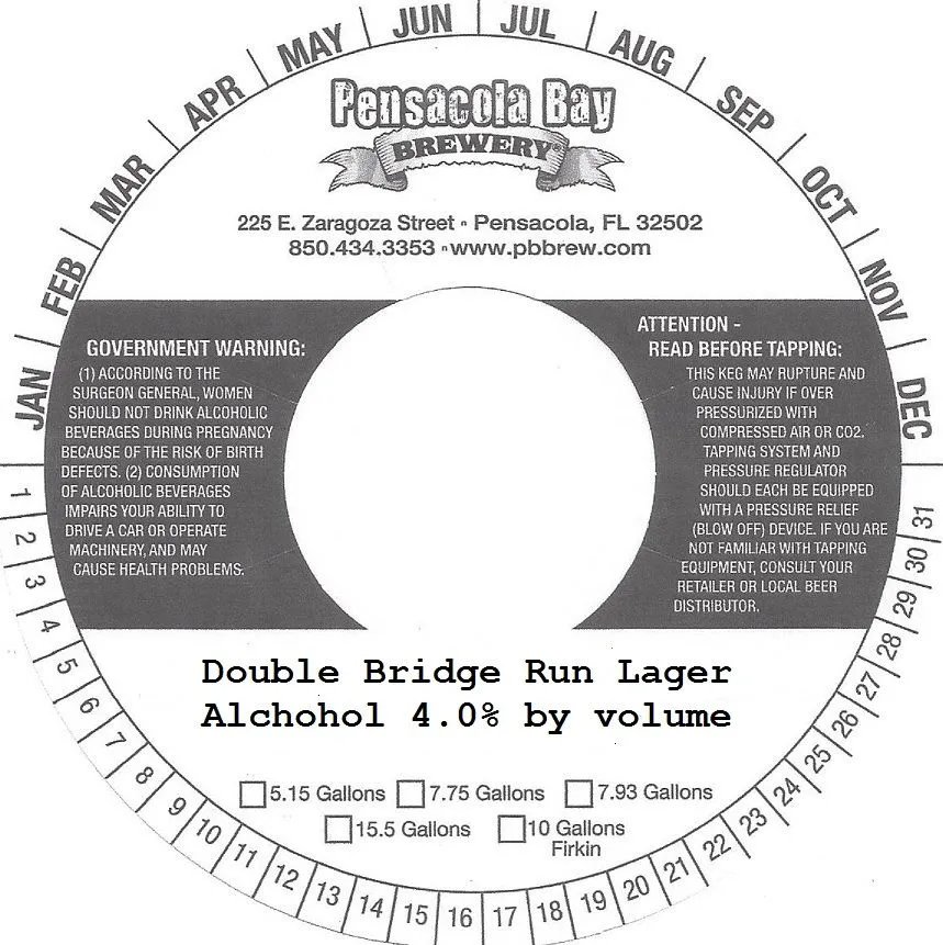 Double Bridge Run Lager label