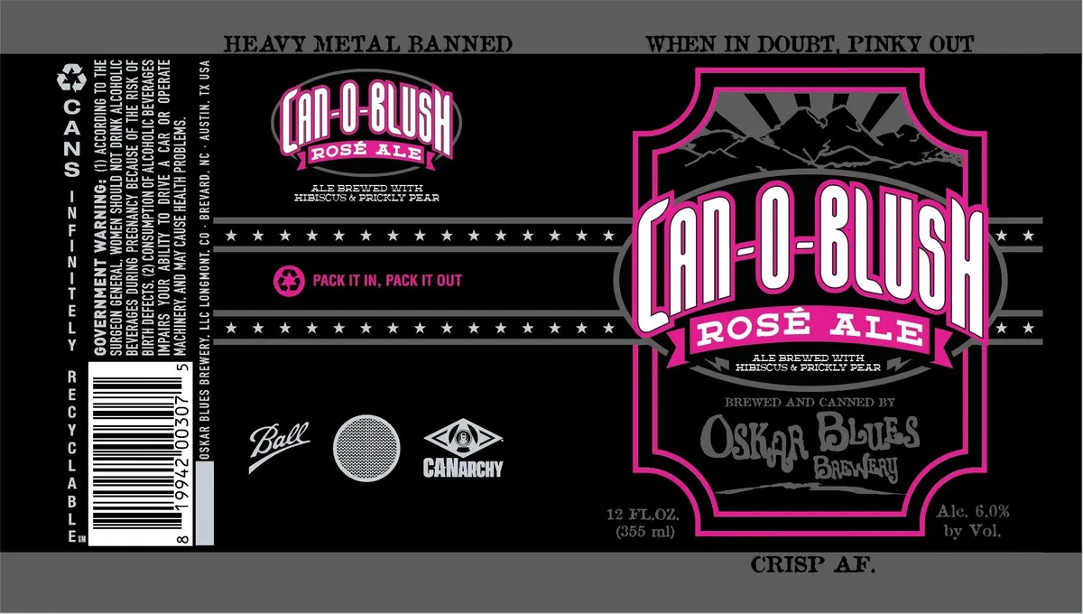 Can-O-Blush label art — OSKAR BLUES BREWERY
