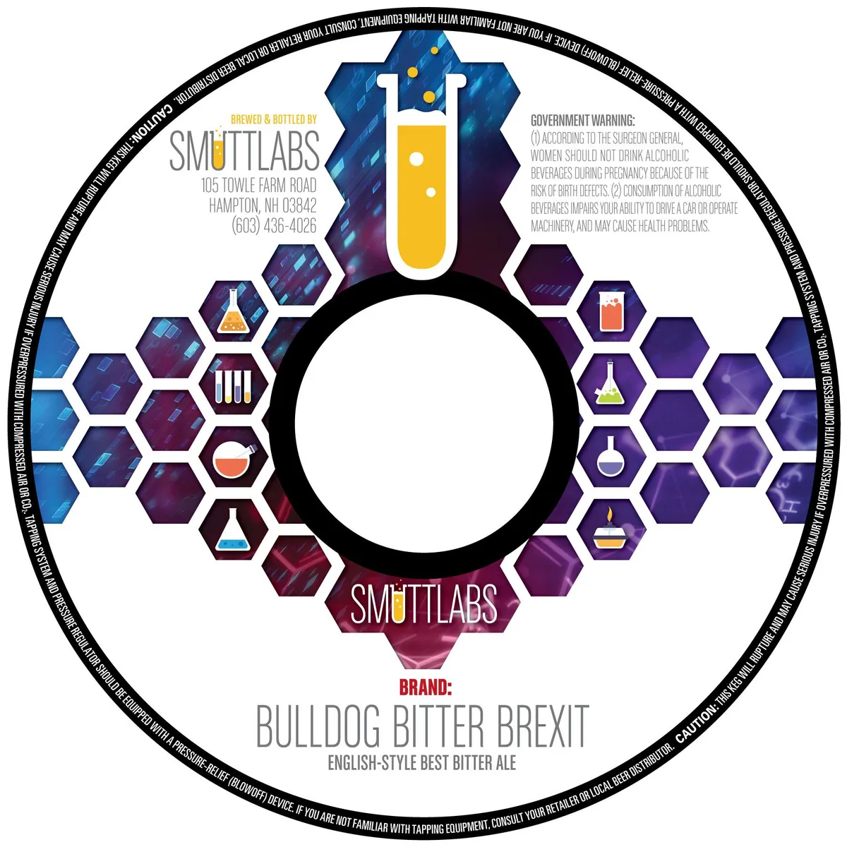 Bulldog Bitter Brexit label art — SMUTTLABS